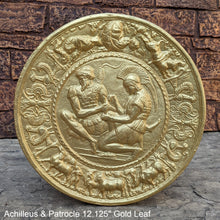 Load image into Gallery viewer, Roman Greek Achilleus & Patrocle sculptural Wall frieze plaque relief www.Neo-Mfg.com 12.125"