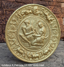 Load image into Gallery viewer, Roman Greek Achilleus & Patrocle sculptural Wall frieze plaque relief www.Neo-Mfg.com 12.125"