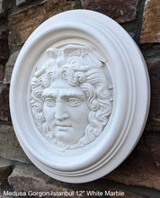 Load image into Gallery viewer, Medusa Gorgon Istanbul Artifact Carved wall plaque Sculpture Statue 12" www.Neo-Mfg.com high relief