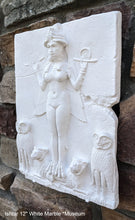 Load image into Gallery viewer, Babylonian Burney Relief Queen of Night GODDESS ISHTAR Mesopotamia Sculptural relief carving plaque www.Neo-Mfg.com 12"