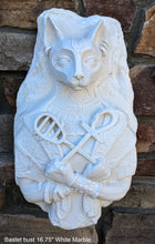 Load image into Gallery viewer, Egyptian Bastet cat fragment torso Sculptural wall relief bust www.Neo-Mfg.com 16.75"