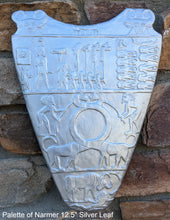 Load image into Gallery viewer, History Egyptian Palette of Narmer Sculptural wall relief www.Neo-Mfg.com 12.5" back side