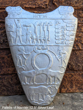 Load image into Gallery viewer, History Egyptian Palette of Narmer Sculptural wall relief www.Neo-Mfg.com 12.5" back side