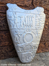 Load image into Gallery viewer, History Egyptian Palette of Narmer Sculptural wall relief www.Neo-Mfg.com 12.5" back side