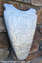Load image into Gallery viewer, History Egyptian Palette of Narmer Sculptural wall relief www.Neo-Mfg.com 12.5" back side