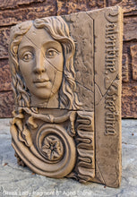 Load image into Gallery viewer, Greek Lady fragment spiritual female face Sculpture wall Plaque relief 8" www.Neo-Mfg.com