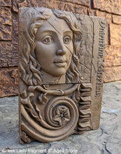 Load image into Gallery viewer, Greek Lady fragment spiritual female face Sculpture wall Plaque relief 8" www.Neo-Mfg.com