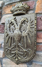 Load image into Gallery viewer, Decor Coat of Arms 2 Eagle Crown wall plaque sign 19" Grand www.Neo-Mfg.com home garden decor art medieval