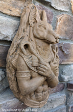 Load image into Gallery viewer, Egyptian Anubis dog fragment torso Sculptural wall relief bust www.Neo-Mfg.com 14"