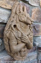 Load image into Gallery viewer, Egyptian Anubis dog fragment torso Sculptural wall relief bust www.Neo-Mfg.com 14"
