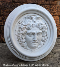 Load image into Gallery viewer, Medusa Gorgon Istanbul Artifact Carved wall plaque Sculpture Statue 12" www.Neo-Mfg.com high relief
