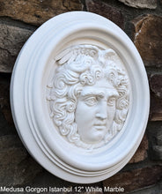 Load image into Gallery viewer, Medusa Gorgon Istanbul Artifact Carved wall plaque Sculpture Statue 12" www.Neo-Mfg.com high relief