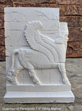 Load image into Gallery viewer, Historical Assyrian Lamassu Persian winged bull Guardian of Persepolis relief sculpture ancient replica Sculpture www.Neo-Mfg.com 7.5"