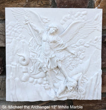 Load image into Gallery viewer, Historical religious Mythological St. Michael the Archangel wall angel 17" sculpture plaque Sculpture www.Neo-mfg.com