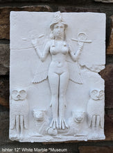 Load image into Gallery viewer, Babylonian Burney Relief Queen of Night GODDESS ISHTAR Mesopotamia Sculptural relief carving plaque www.Neo-Mfg.com 12"