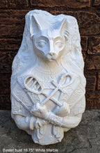 Load image into Gallery viewer, Egyptian Bastet cat fragment torso Sculptural wall relief bust www.Neo-Mfg.com 16.75"