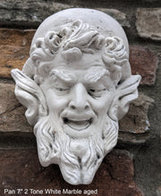Load image into Gallery viewer, Pan Gargoyle Satyr Faun wall Mephistopheles corbel keystone Grotesque goblin sculpture www.NEO-MFG.com 7"