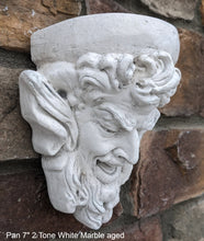 Load image into Gallery viewer, Pan Gargoyle Satyr Faun wall Mephistopheles corbel keystone Grotesque goblin sculpture www.NEO-MFG.com 7"