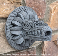 Load image into Gallery viewer, History Feathered Serpent Head of Quetzalcoaltl Aztec Maya Artifact Carved Sculpture Statue 5" www.Neo-Mfg.com