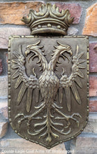 Load image into Gallery viewer, Decor Coat of Arms 2 Eagle Crown wall plaque sign 19" Grand www.Neo-Mfg.com home garden decor art medieval