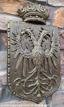 Load image into Gallery viewer, Decor Coat of Arms 2 Eagle Crown wall plaque sign 19" Grand www.Neo-Mfg.com home garden decor art medieval