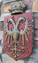 Load image into Gallery viewer, Decor Coat of Arms 2 Eagle Crown wall plaque sign 19" Grand www.Neo-Mfg.com home garden decor art medieval