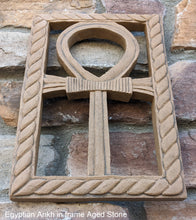Load image into Gallery viewer, History Egyptian Ankh Artifact Sculpture Statue 10" Tall www.Neo-Mfg.com wall plaque