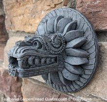 Load image into Gallery viewer, History Feathered Serpent Head of Quetzalcoaltl Aztec Maya Artifact Carved Sculpture Statue 5" www.Neo-Mfg.com