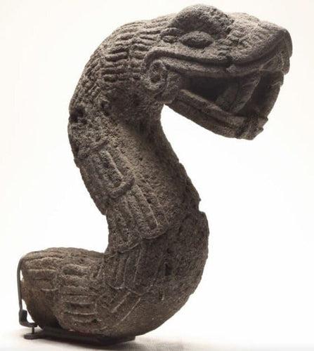 Serpent Quetzalcoaltl standing Aztec Maya Artifact Carved Sculpture Statue 10
