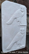 Load image into Gallery viewer, History Egyptian Owl stele owls Sculptural wall relief www.Neo-Mfg.com 7" Museum preproduction