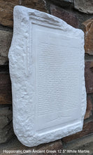 Load image into Gallery viewer, Hippocratic Oath Ancient Greek sculpture Wall plaque relief art www.Neo-Mfg.com home decor 12.5"