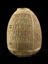 Load image into Gallery viewer, Babylonian Cuneiform Umma-Lagash Cone Marker Mesopotamia Sculptural relief carving www.Neo-Mfg.com Museum Reproduction