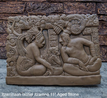 Load image into Gallery viewer, Aztec Mayan Itzamnaah Ixchel Itzamná sculpture Artifact Carved Sculpture Statue 11" www.Neo-Mfg.com wall plaque relief m6