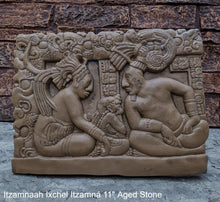 Load image into Gallery viewer, Aztec Mayan Itzamnaah Ixchel Itzamná sculpture Artifact Carved Sculpture Statue 11" www.Neo-Mfg.com wall plaque relief m6