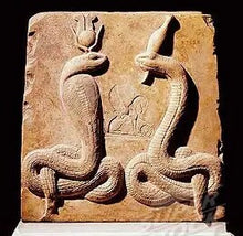 Load image into Gallery viewer, Egyptian Nehebkau & Wadjet 2 Serpents Artifact Carved Sculpture Statue 12" www.Neo-Mfg.com Museum reproduction