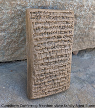 Load image into Gallery viewer, Babylonian cuneiform Conferring Freedom slave family Sculpture www.Neo-Mfg.com Mesopotamia Museum Reproduction C7