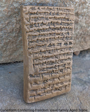 Load image into Gallery viewer, Babylonian cuneiform Conferring Freedom slave family Sculpture www.Neo-Mfg.com Mesopotamia Museum Reproduction C7