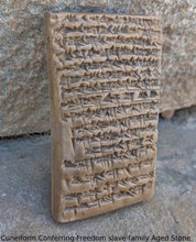 Load image into Gallery viewer, Babylonian cuneiform Conferring Freedom slave family Sculpture www.Neo-Mfg.com Mesopotamia Museum Reproduction C7