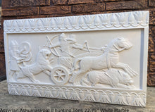 Load image into Gallery viewer, Assyrian Ashurnasirpal II hunting lions Carving sculpture wall plaque 22.75" www.Neo-Mfg.com