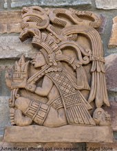 Load image into Gallery viewer, Aztec Mayan offering god corn serpent wall Sculpture plaque www.Neo-Mfg.com Home decor 14"