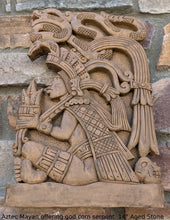 Load image into Gallery viewer, Aztec Mayan offering god corn serpent wall Sculpture plaque www.Neo-Mfg.com Home decor 14"