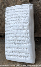 Load image into Gallery viewer, Babylonian cuneiform Conferring Freedom slave family Sculpture www.Neo-Mfg.com Mesopotamia Museum Reproduction C7