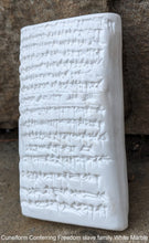 Load image into Gallery viewer, Babylonian cuneiform Conferring Freedom slave family Sculpture www.Neo-Mfg.com Mesopotamia Museum Reproduction C7