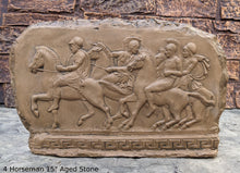 Load image into Gallery viewer, Roman Greek 4 horseman Artifact Carved Sculpture Statue www.Neo-Mfg.com 15"