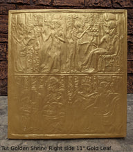 Load image into Gallery viewer, History Egyptian King Tutankhamun Tut Golden Shrine Right side Plaque Sculpture 11" www.Neo-Mfg.com home decor Museum Reproduction h6