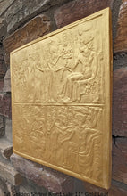Load image into Gallery viewer, History Egyptian King Tutankhamun Tut Golden Shrine Right side Plaque Sculpture 11" www.Neo-Mfg.com home decor Museum Reproduction h6
