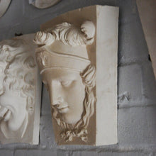 Load image into Gallery viewer, Athena Minerva Keystone Coade 1794 Portrait Face Wall Plaque Sculpture Fragment 10" Museum Quality www.Neo-Mfg.com