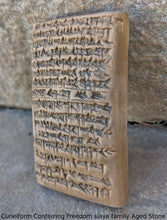 Load image into Gallery viewer, Babylonian cuneiform Conferring Freedom slave family Sculpture www.Neo-Mfg.com Mesopotamia Museum Reproduction C7