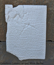 Load image into Gallery viewer, Babylonian cuneiform Culinary recipes Sculpture www.Neo-Mfg.com Mesopotamia Museum Reproduction
