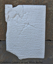 Load image into Gallery viewer, Babylonian cuneiform Culinary recipes Sculpture www.Neo-Mfg.com Mesopotamia Museum Reproduction